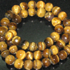 14 inches - Natural - TIGER EYES - Smooth Round Ball Beads Nice Strong Fire size 6 mm approx